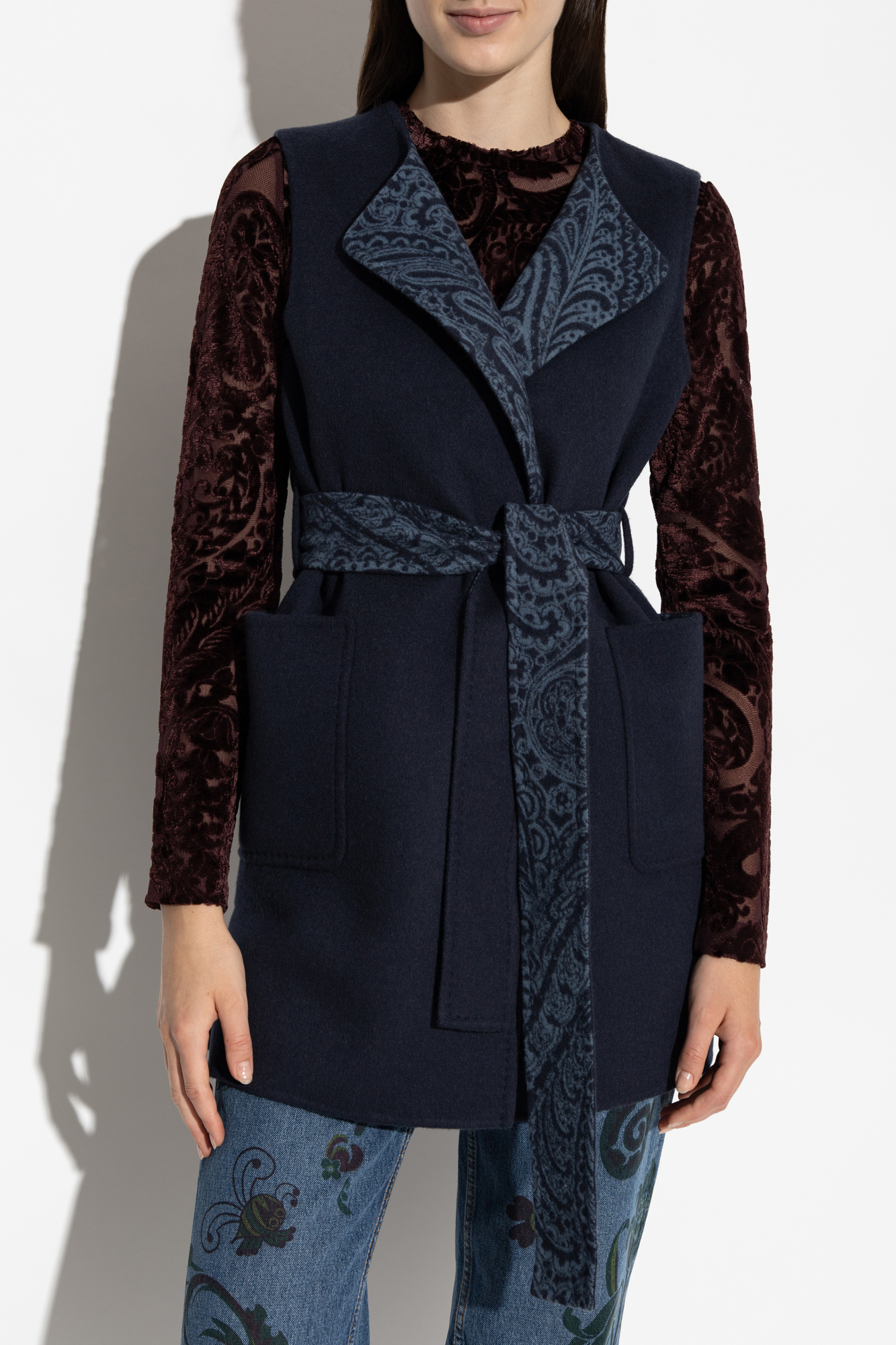 トップス ETRO Wool Knit Vest ETRO Jacquard-knit vest | NET-A-PORTER